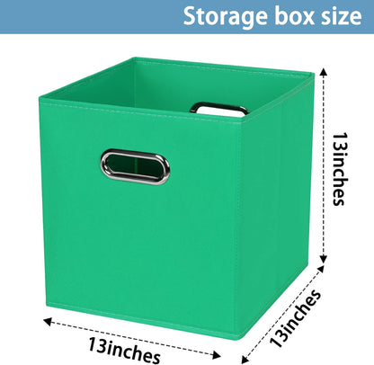 Black Fabric Cubby Storage Bins，13x13x13 Inches ，Cube Organizer Bin Foldable Storage Boxes with Dual Handles Fabric Organizer Box and collapsible Storage basket，Set of 3 ，Black
