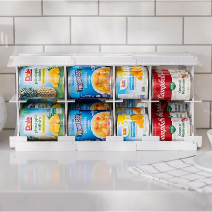 Shelf Reliance Cansolidator Pantry Plus - Can Organizer for Pantry, Stackable Soda Can Storage for Kitchen, Holds 60 Cans of Food or Soda