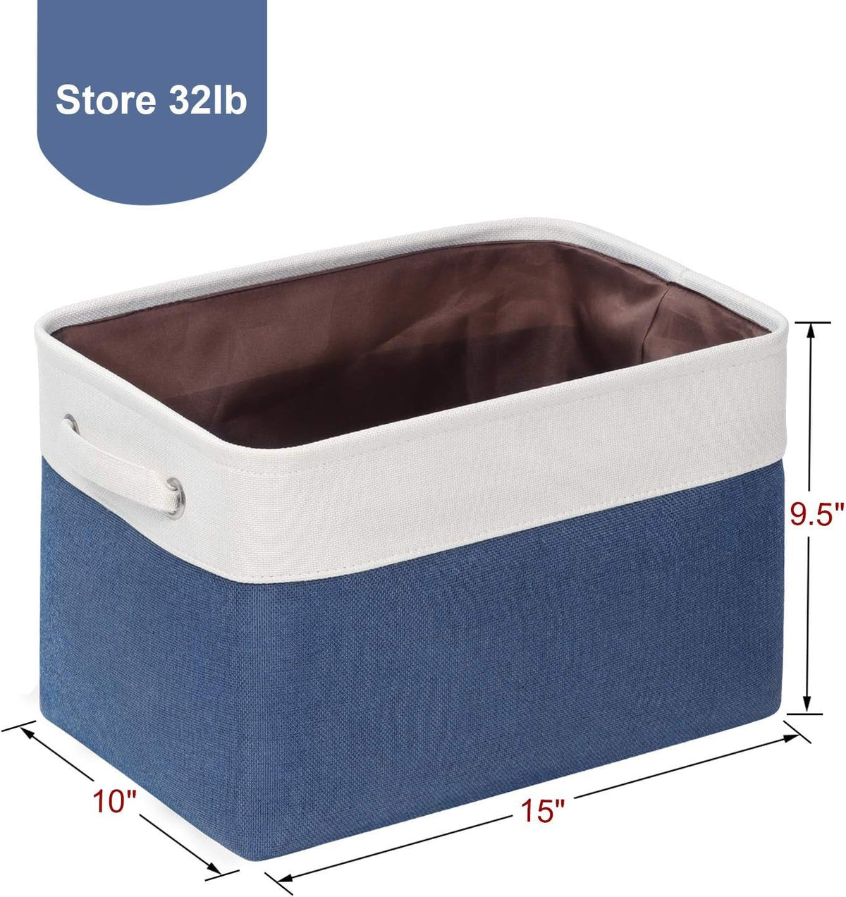 Foldable Storage Bin Collapsible Basket 12" x 10" x 9.5" Cube Storage Organizer Bins with Dual Carry Handles for Home Closet Shelves Drawers Organizer, Set of 3, Grey