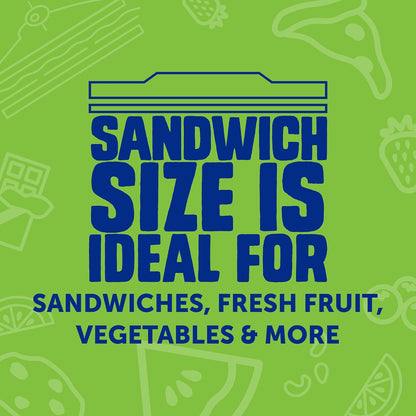 Ziploc Storage Bags Variety Pack, 190ct Total, 42ct Storage Gallon and 48ct Storage Quart, 50ct Sandwich and 50ct Snack