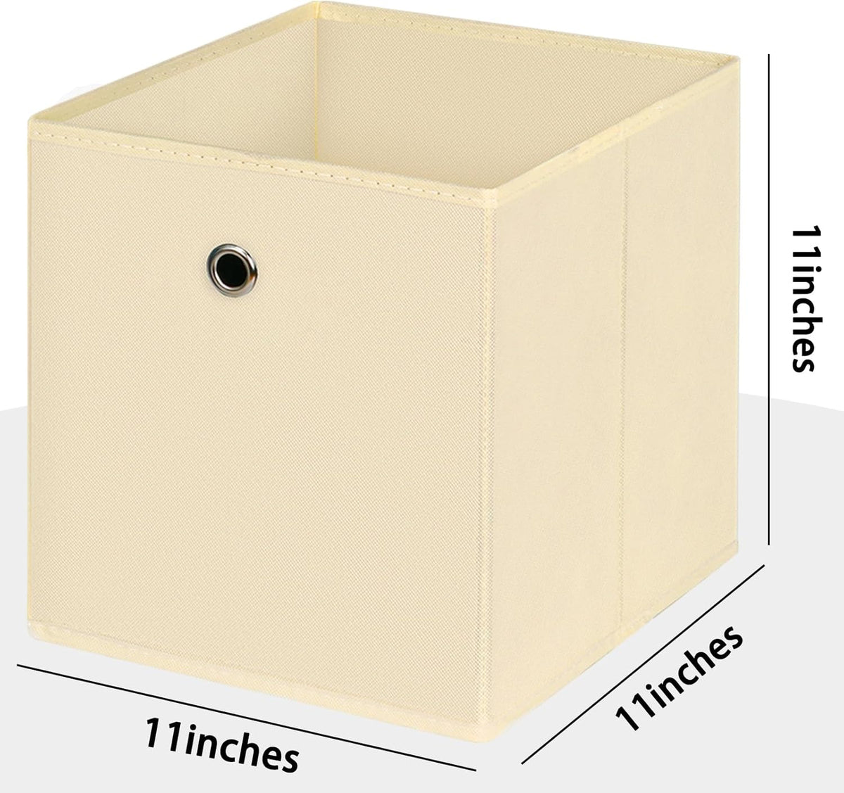 Black Foldable Storage Cubes Bins ,11 Inch Cloth Storage Cube Fabric Storage Box Cubes Organizer Baskets with Handles for Home Organizer Set of 3 (Black)
