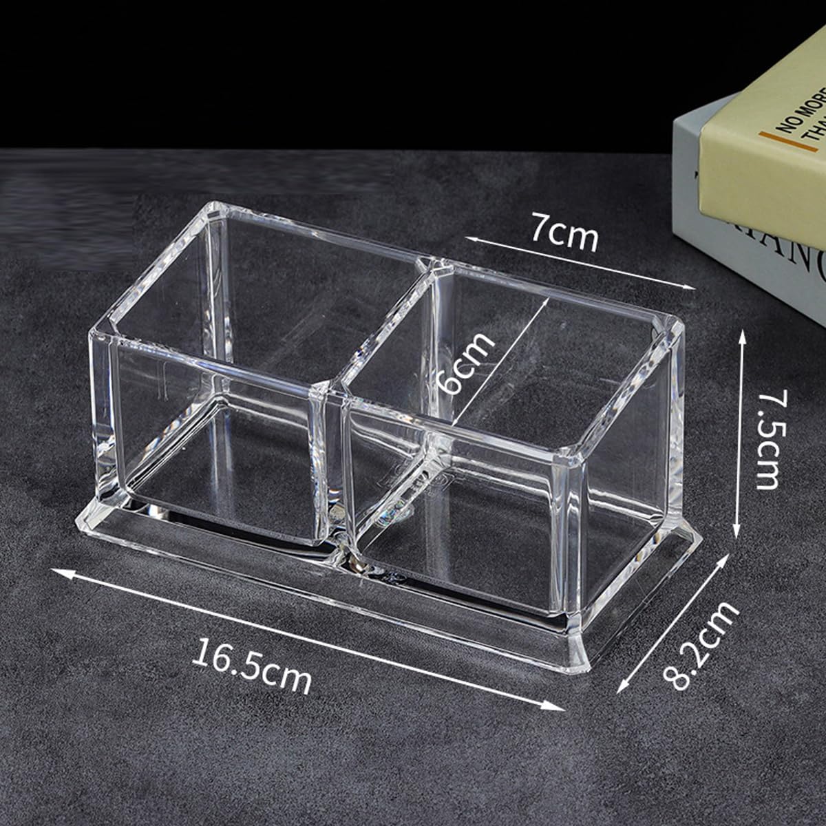 Clear Acrylic Two Lattices Tea Bags Holder Coffee Sugar Bag Case Guest Room Storage Boxes YTBH-001
