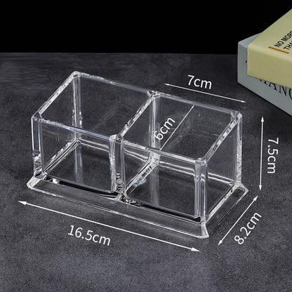 Clear Acrylic Two Lattices Tea Bags Holder Coffee Sugar Bag Case Guest Room Storage Boxes YTBH-001