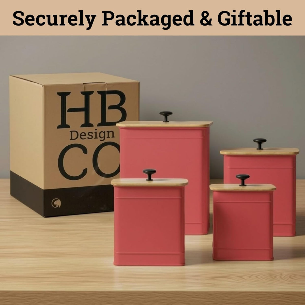 Kitchen Canisters for Countertop Set of 4 with Customizable Chalkboard Labels & Marker Pen - Big Iron Kitchen Canisters with Airtight Lids - Black Canister Set - Flour and Sugar Containers Farmhouse