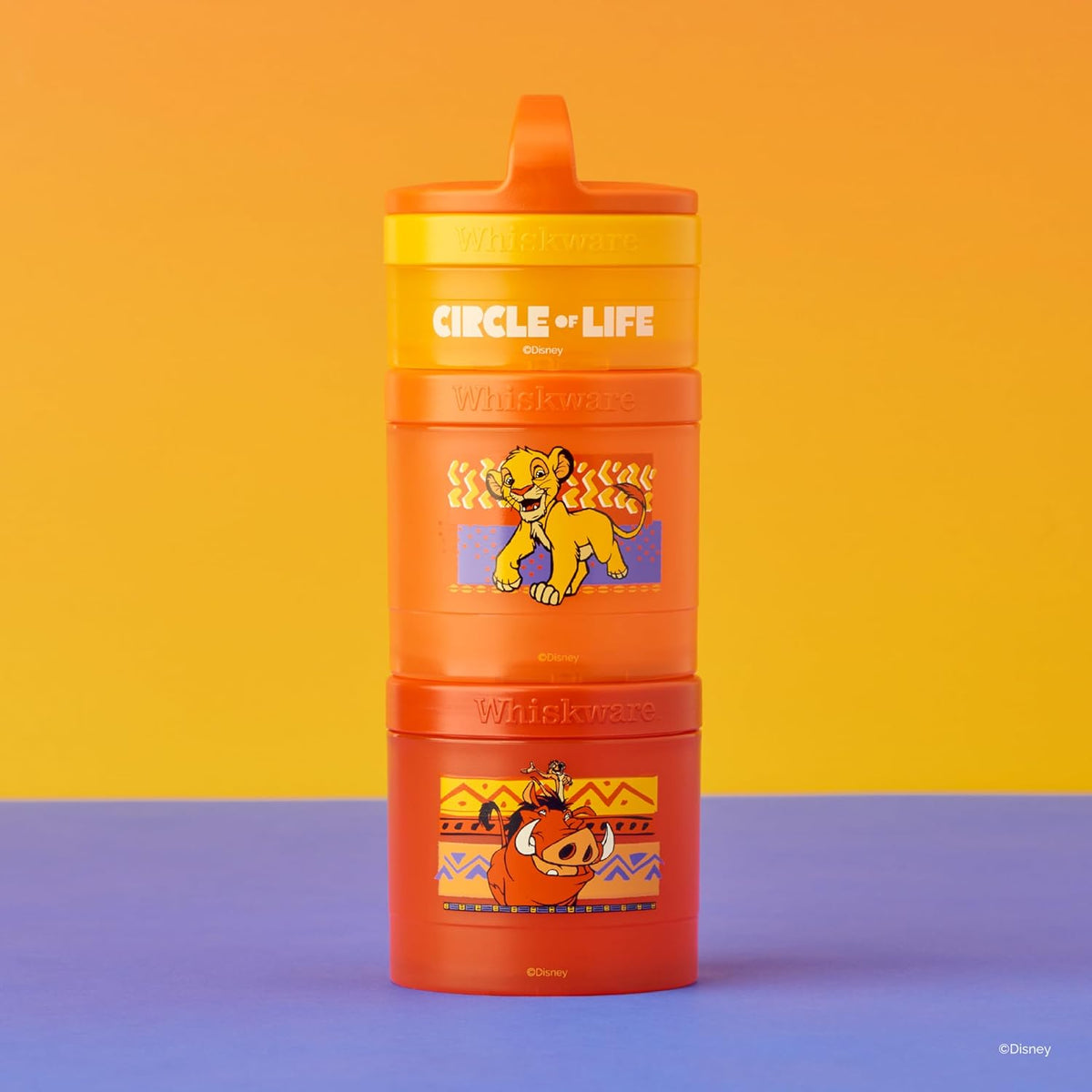 Whiskware Bluey Stackable Snack Containers for Babies, Toddlers, and Kids, 3 Stackable Snack Cups for School and Travel, Cupholder Friendly, Bluey and Bingo! Let’s Do This!