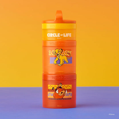 Whiskware Bluey Stackable Snack Containers for Babies, Toddlers, and Kids, 3 Stackable Snack Cups for School and Travel, Cupholder Friendly, Bluey and Bingo! Let’s Do This!