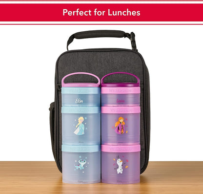 Whiskware Bluey Stackable Snack Containers for Babies, Toddlers, and Kids, 3 Stackable Snack Cups for School and Travel, Cupholder Friendly, Bluey and Bingo! Let’s Do This!