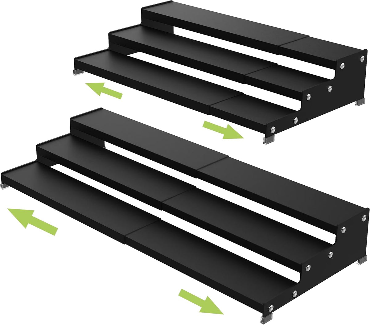 Jojocross Spice Rack Organizer for Cabinet, 3 Tier Expandable Spices Storage, Great for Kitchen Cabinets, Cupboard,Pantry and Countertop More /White