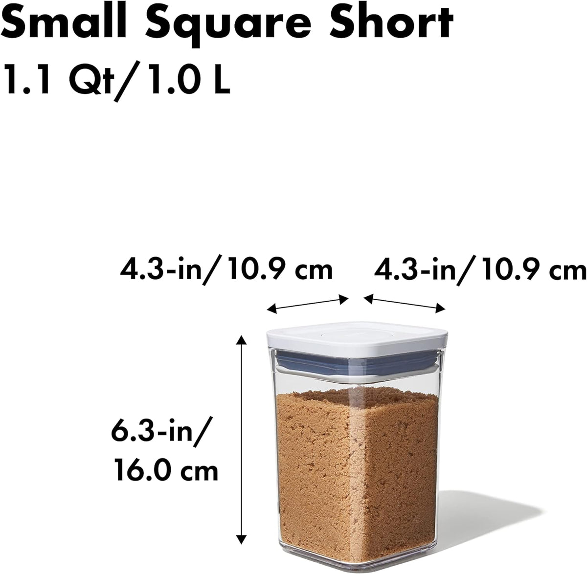 OXO Good Grips POP Container - Airtight Food Storage - Small Square Tall 2.3 Qt Ideal for spaghetti, linguini and lasagna