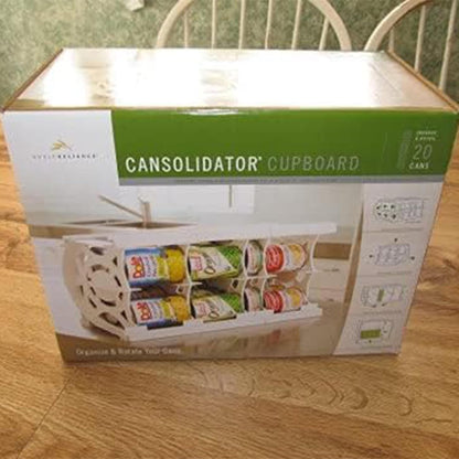 Shelf Reliance Cansolidator Pantry Plus - Can Organizer for Pantry, Stackable Soda Can Storage for Kitchen, Holds 60 Cans of Food or Soda