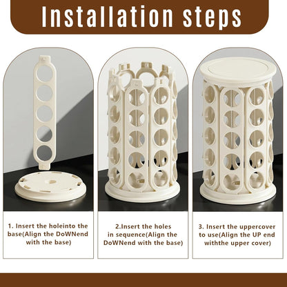 K Cup Holder, Coffee Pod Storage Carousel Holder Organizer Compatible with 40 Keurig K-Cup Pods, Home or Office Kitchen Counter Organizer