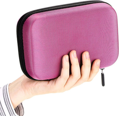 Hipiwe Hard Shell Essential Oil Carrying Case Holds 12 Bottles (Can hold 5ml, 10ml, &10ml Rollers) Travel Size Essential Oils Bag Organizer Perfect for Essential Oils Bottle (Purple)