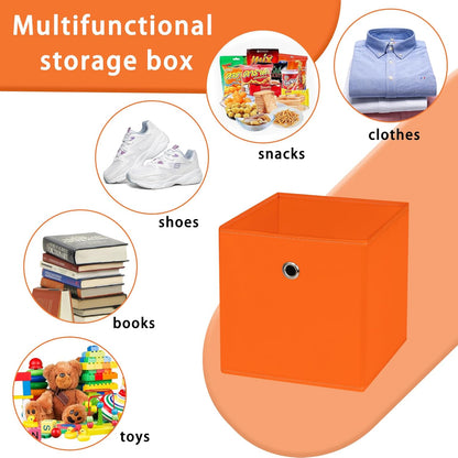 Black Foldable Storage Cubes Bins ,11 Inch Cloth Storage Cube Fabric Storage Box Cubes Organizer Baskets with Handles for Home Organizer Set of 3 (Black)