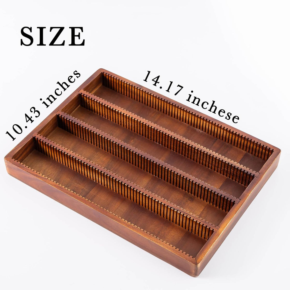 Acacia Wood Coffee Pod Holder Tray Compatible with Nespresso Vertuo, Pods Organizer Drawer Insert, Storage, Stand, Container, Capsule Holder for Coffee Bar Countertop, 40 Big or 60 Small Pods Capacity