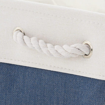 Fabric Storage Bins 12x8x5 inch [6-Pack] with Rope Handles - Decorative Baskets for Organizing