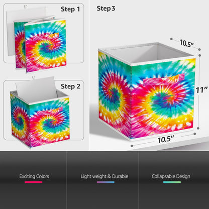Sorbus Fabric Storage Cubes - 6 Foldable Storage Bins for Organizing Pantry, Cubbies, Toy Box - Clothes Storage & Closet Organizer - 13 Inch Collapsible Cube Baskets for Shelves with Handle