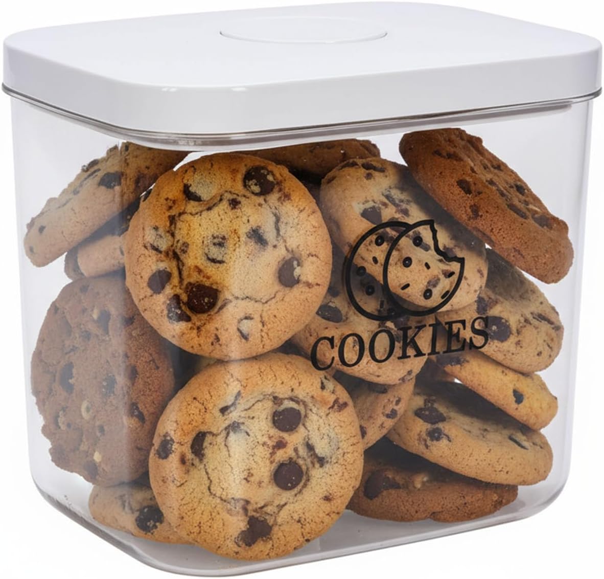 Cookie Jar with Airtight Lid,Bread Box for Kitchen Countertop,Time Recording Bread Storage Container, BPA-Free Plastic Containers for Cookies, Homemade Bread, Toast, Bagel, Donut