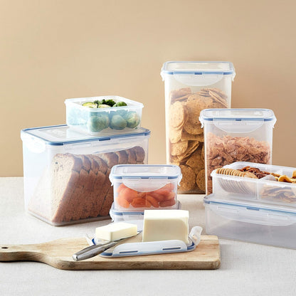 LOCK & LOCK Easy Essentials Pantry Food storage containers with lids / Pantry storage / Airtight containers, BPA free - Square - 11 cup - Great for Sugar, Clear
