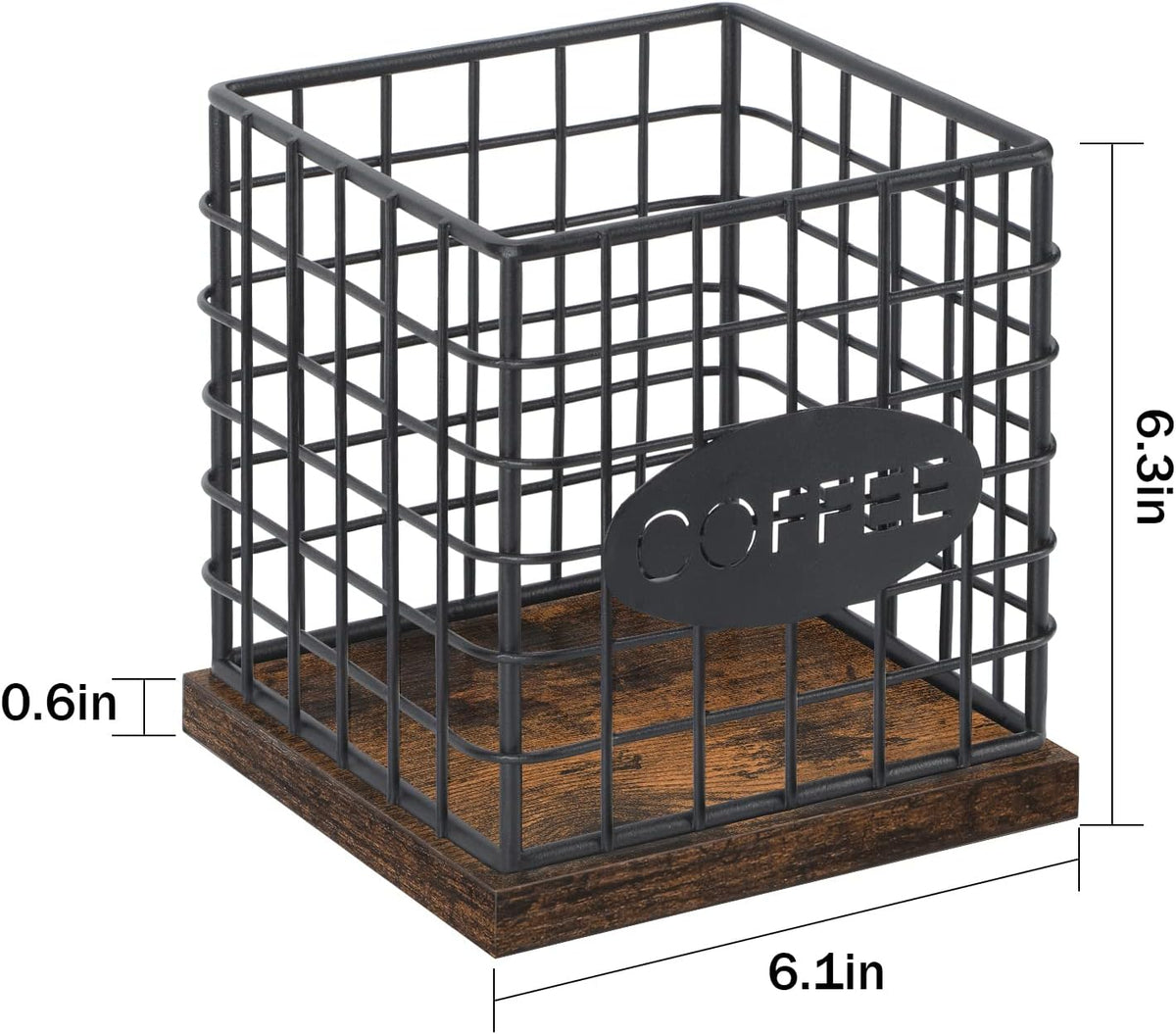 YINMIT K Cup Holder Organizer, Sturdy Coffee Pod Holder Organizer, 35 Kcup Large Capacity Storage Basket for Kitchen Counter and Office Desktop (Circular Grid)