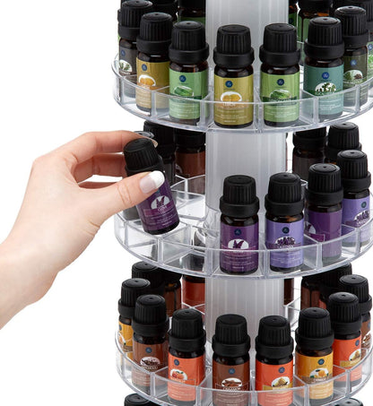 J JACKCUBE DESIGN Rotating Essential Oil Display Stand Spinning Rack for 75 Bottles(up to 120) Organizer 5 Tier Storage Holder -MK505A (5 Tier)