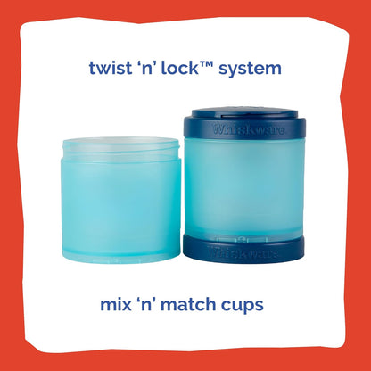 Whiskware Bluey Stackable Snack Containers for Babies, Toddlers, and Kids, 3 Stackable Snack Cups for School and Travel, Cupholder Friendly, Bluey and Bingo! Let’s Do This!