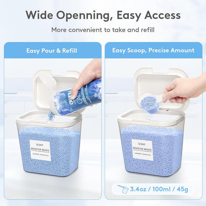Lifewit Laundry Pods Container with Pop-up Lid, Laundry Room Organization, Dryer Sheet Holder for Washing Powder Scent Booster Beads, 2700 ml/0.72gal,2 Pcs