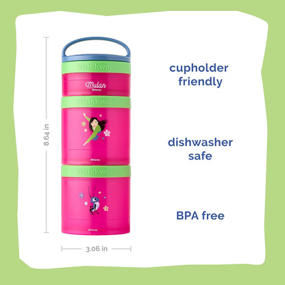 Whiskware Bluey Stackable Snack Containers for Babies, Toddlers, and Kids, 3 Stackable Snack Cups for School and Travel, Cupholder Friendly, Bluey and Bingo! Let’s Do This!