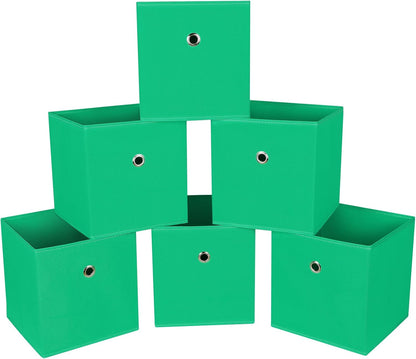 Black Foldable Storage Cubes Bins ,11 Inch Cloth Storage Cube Fabric Storage Box Cubes Organizer Baskets with Handles for Home Organizer Set of 3 (Black)