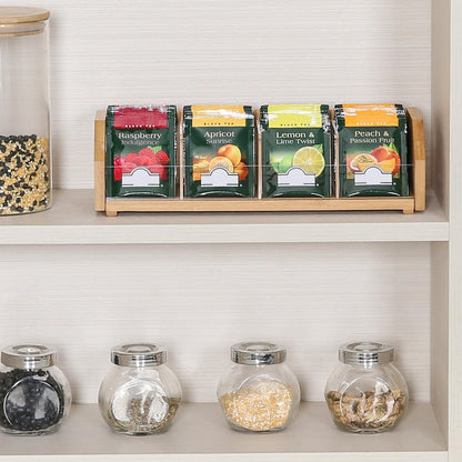 TIOPGHAD 3 Layer Stackable Bamboo Tea Bag Organizer Storage Holder for Tea Bags Wood Tea Box Containers Tea Rack Teabag Station Stand for Cabinet Countertop Office(Patented Design)