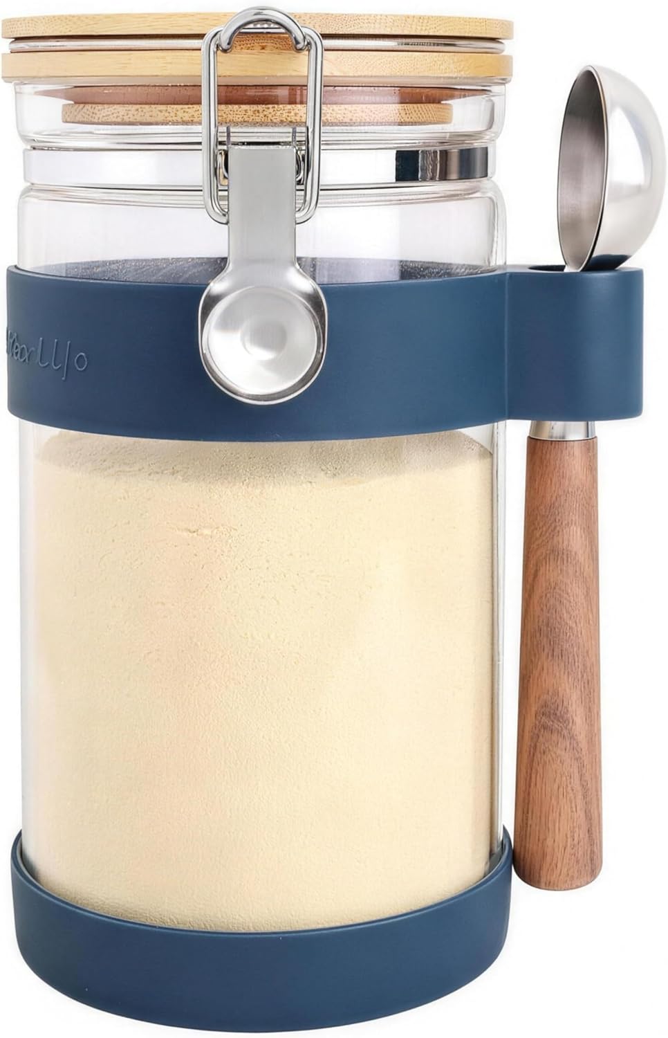 Large Glass Nuts Storage Container, Airtight Food Storage Jar with Bamboo Lid & Scoop, Keeps Nuts Crunchy & Fresh, Perfect for Pantry Organization & Storing Nuts, Almonds, Peanuts - 1.5-Quart