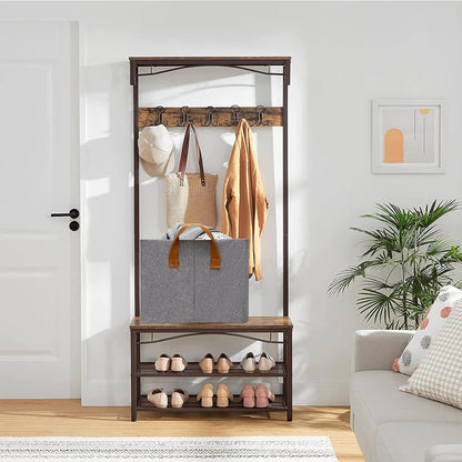 SNWDN Closet Cloth Storage Bins for Shelves, Medium Storage Baskets for Shelves, Fabric Bins for Closet organization with Handles（ Gray 15''L x 10''W x 8''H）