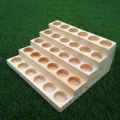 Essential Oil Display Stand 4 Tier Essential Oil Holder Solid Wood Essential Oil Rack for 24 Bottles Tabletop Display Holder Bottle Organizer for 5-20ml Bottles Display for Essential Oils