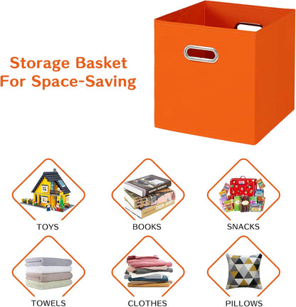 Black Fabric Cubby Storage Bins，13x13x13 Inches ，Cube Organizer Bin Foldable Storage Boxes with Dual Handles Fabric Organizer Box and collapsible Storage basket，Set of 3 ，Black