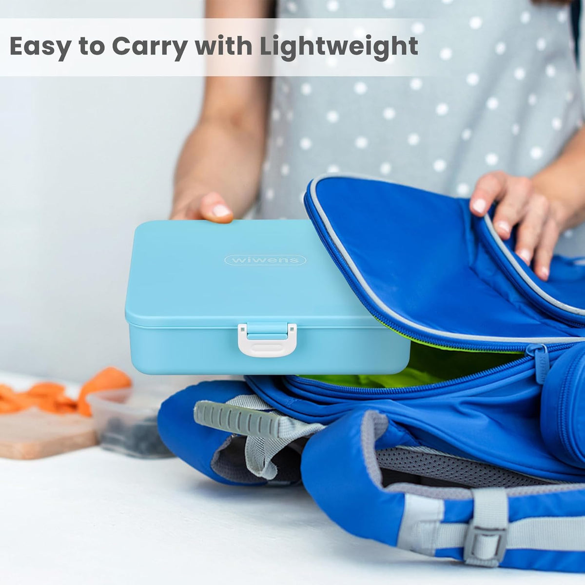 wiwens Snack Box Containers for Kids Adults 2PCS Reusable Snackle Boxes with Adjustable Dividers Airtight Snack Organizers with Compartents Toddler Bento Lunch Box LeakProof for Office,School,Outdoor