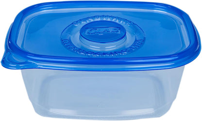 Glad GladWare XL Square Food Storage Containers with Lock Tight Lids, BPA-Free Family Size Plastic Containers for Leftovers, Meal Prep, and Freezer Storage, Dishwasher Safe, 104 Oz