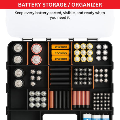 Andalus Tools Organizer Box, Small Parts Storage 34-Compartment Double-Sided Portable Hardware Organizer Removable Plastic Dividers for Screws, Nuts, Bolts, Nails – Orange (12.5" x 10.5" x 3")