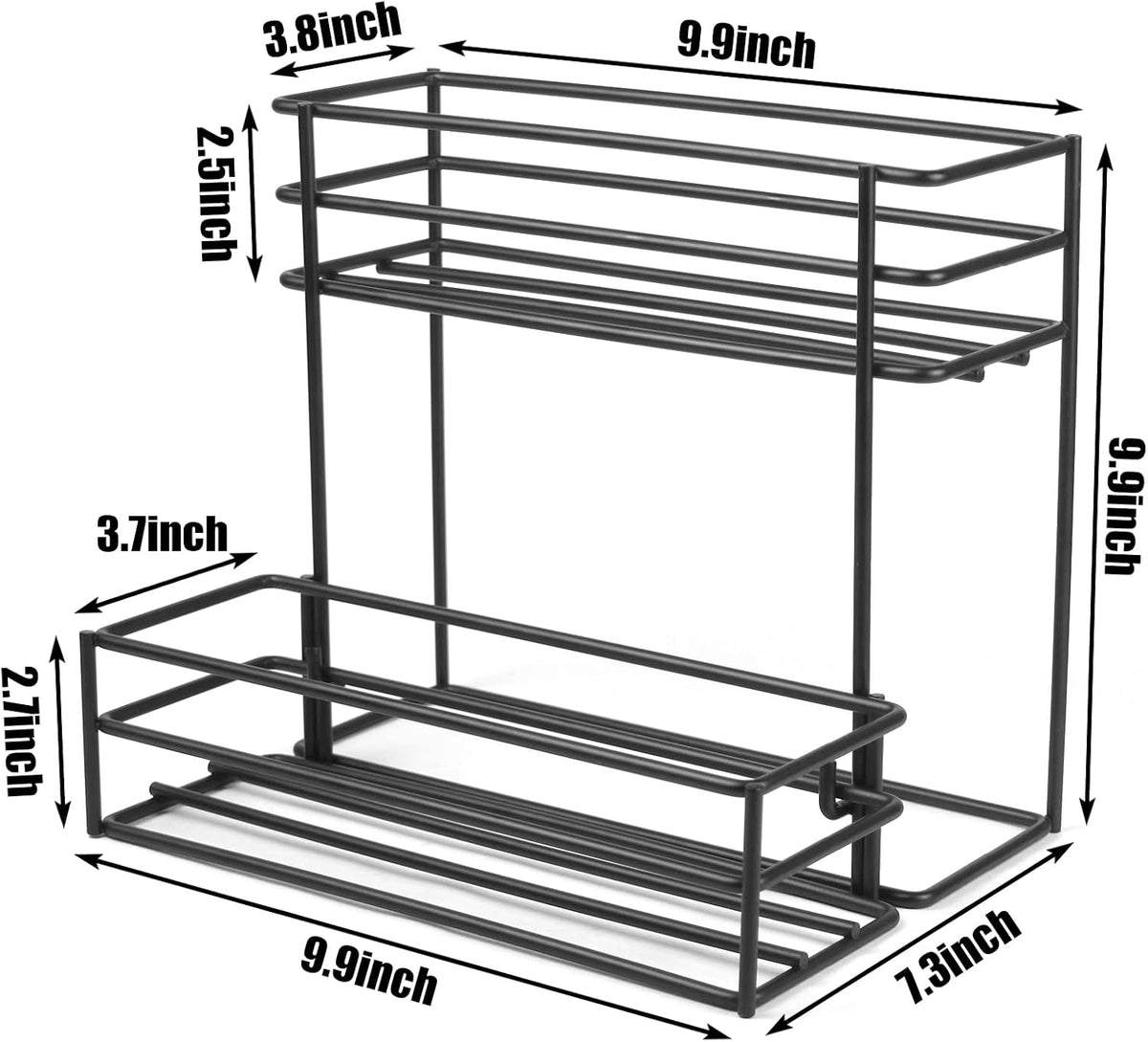 MCSAPIL Coffee Syrup Organizer(6 Bottle Capacity),Coffee Syrup Rack for Coffee Bar,Kitchen.Small Wine Rack for Bar,Family,Storage for Syrup, Wine, Dressing