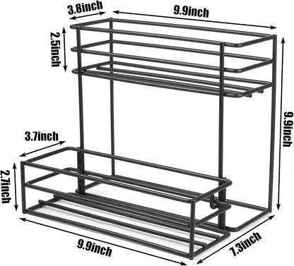 MCSAPIL Coffee Syrup Organizer(6 Bottle Capacity),Coffee Syrup Rack for Coffee Bar,Kitchen.Small Wine Rack for Bar,Family,Storage for Syrup, Wine, Dressing