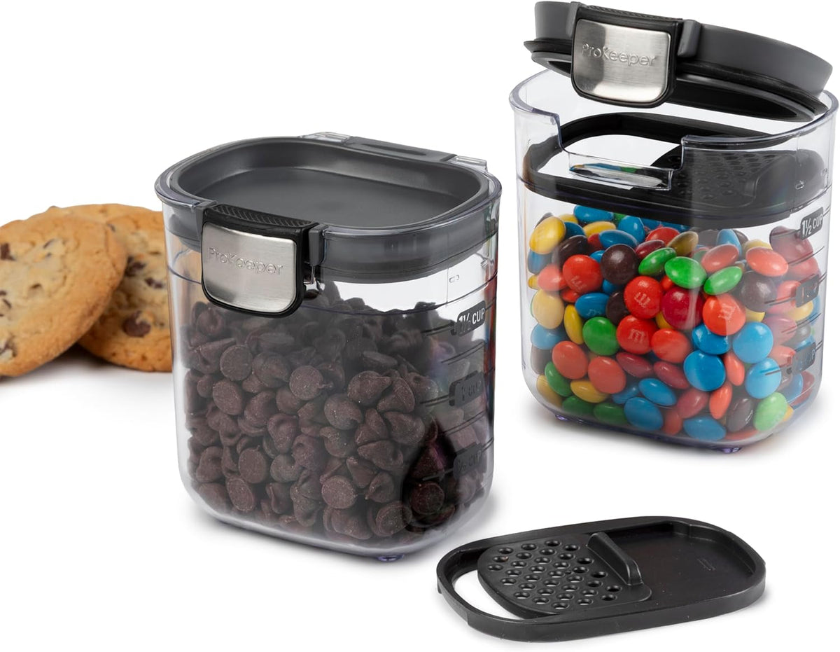 Progressive PKS-401 1.5 Cup Mini Prokeeper+ Airtight Silicone Seal Storage Container Great For Spices & Baking Acessories