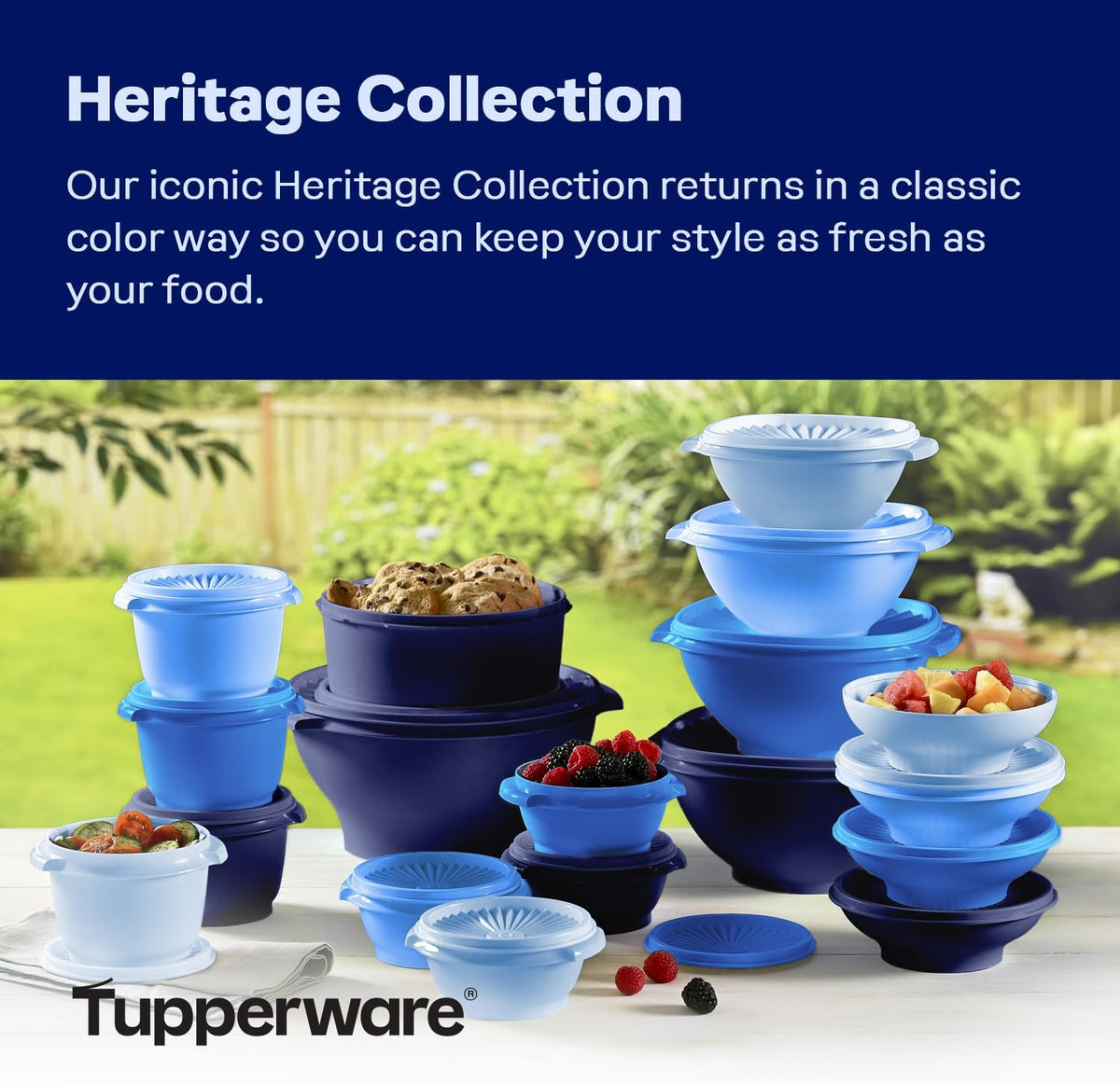 Tupperware Heritage Collection, New Food Storage Container Set in Vintage Pink, Dishwasher Safe and BPA Free (18 containers, 18 lids)