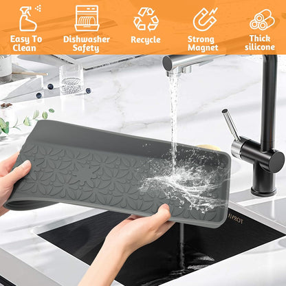 Magnetic Stove Top Shelf, Over the Stove Shelf Spice Rack & Spice Organizer – 30" Heat Resistant Silicone Stove Shelf, No Drill Kitchen Storage Organizer for Gas/Electric Stoves & Small Kitchens