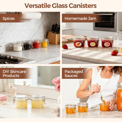 ComSaf 3-Pack 68oz 13-Inch Tall Glass Pasta Containers for Spaghetti & Long Pasta, Slender Airtight Canisters for Vertical Pantry Organization, Food Storage Jars for Linguine & Breadsticks