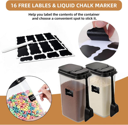 3-Pack Coffee Storage Containers with Scoop – Fit 12 oz Bags, Bag-in Design for Whole Beans & Ground Coffee – Translucent Stackable Canisters for Coffee, Tea, Sugar, Flour, Cereal – 51 oz