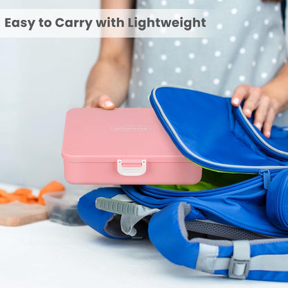 wiwens Snack Box Containers for Kids Adults 2PCS Reusable Snackle Boxes with Adjustable Dividers Airtight Snack Organizers with Compartents Toddler Bento Lunch Box LeakProof for Office,School,Outdoor