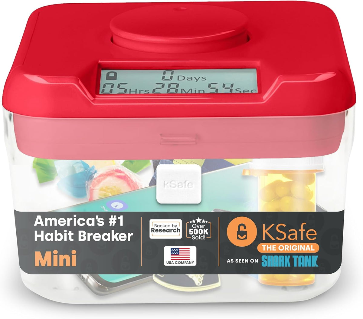 Kitchen Safe Time Locking Container, Phone Jail, Medication Lock Box, Break Bad Habits, Quit Smoking, Stop Snacking, Gaming Addiction, Family Time (XL, White Lid + 12.3” White Base)