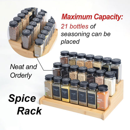 JinDoWin 2 Pack Cabinet Spice Rack Organizer - Enhanced Cabinet Spice Organizer, Practical Spice Rack Organizer for Cabinet and Efficient Cabinet Spice Organizer (2, 9 Inch)