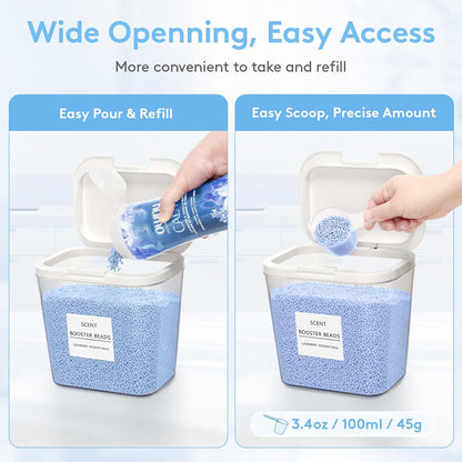 Lifewit Laundry Pods Container with Pop-up Lid, Laundry Room Organization, Dryer Sheet Holder for Washing Powder Scent Booster Beads, 2700 +2000ml/0.72+0.5gal,3 Pcs
