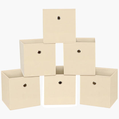 Black Foldable Storage Cubes Bins ,11 Inch Cloth Storage Cube Fabric Storage Box Cubes Organizer Baskets with Handles for Home Organizer Set of 3 (Black)