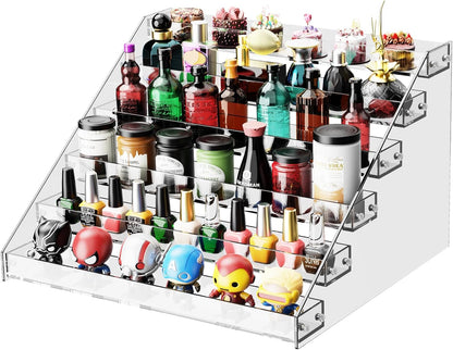 Acrylic Display Shelf,Risers Display Stands,Perfume Organizer,Cupcake Stand,Tiered Display Stand,Sticker Display,Card Stands For Display,Card Display Stand,Figure Display，Spice Rack(6 Tier)