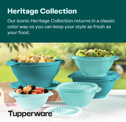 Tupperware Heritage Collection, New Food Storage Container Set in Vintage Pink, Dishwasher Safe and BPA Free (18 containers, 18 lids)